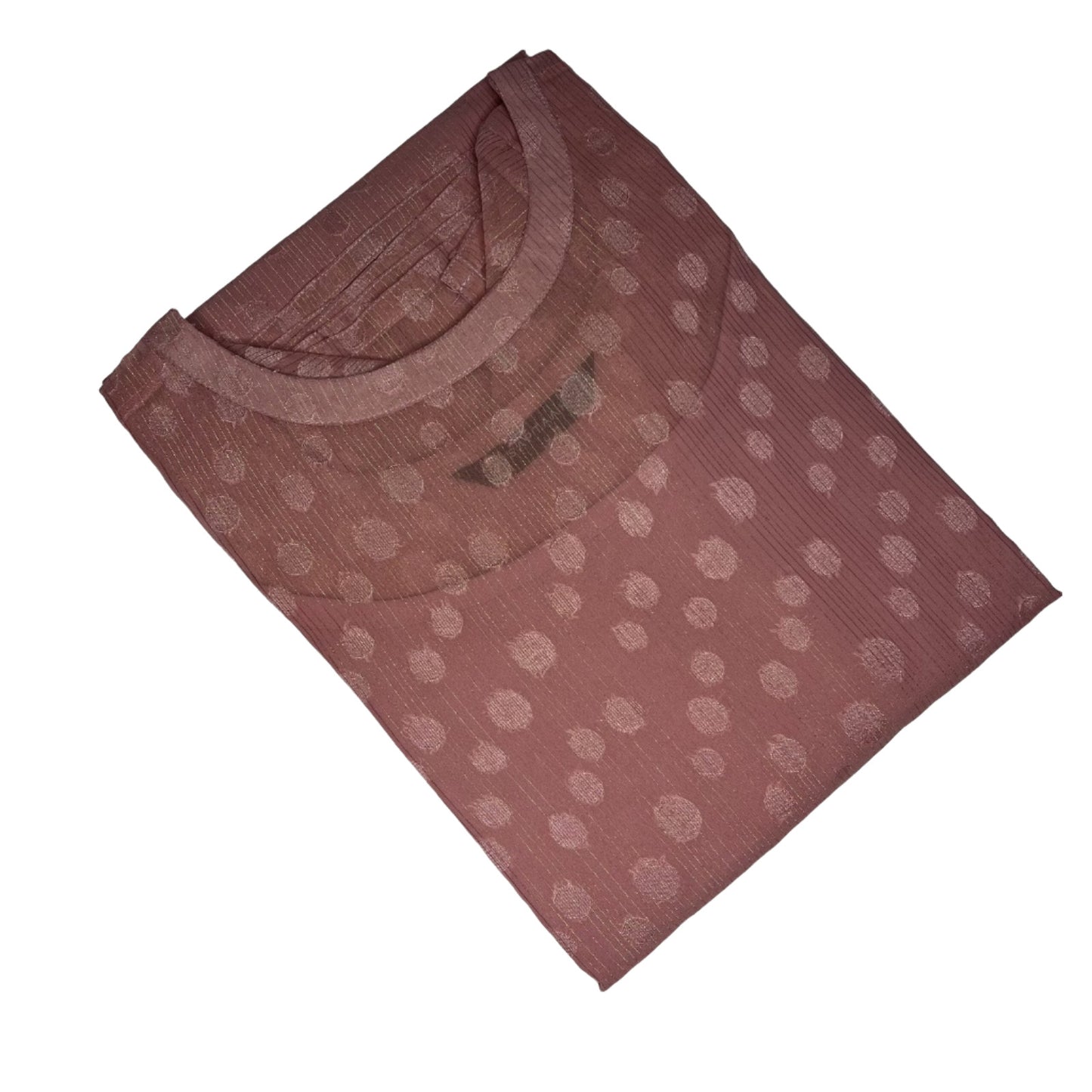 Peach Shimmer Full-sleeve Kurti