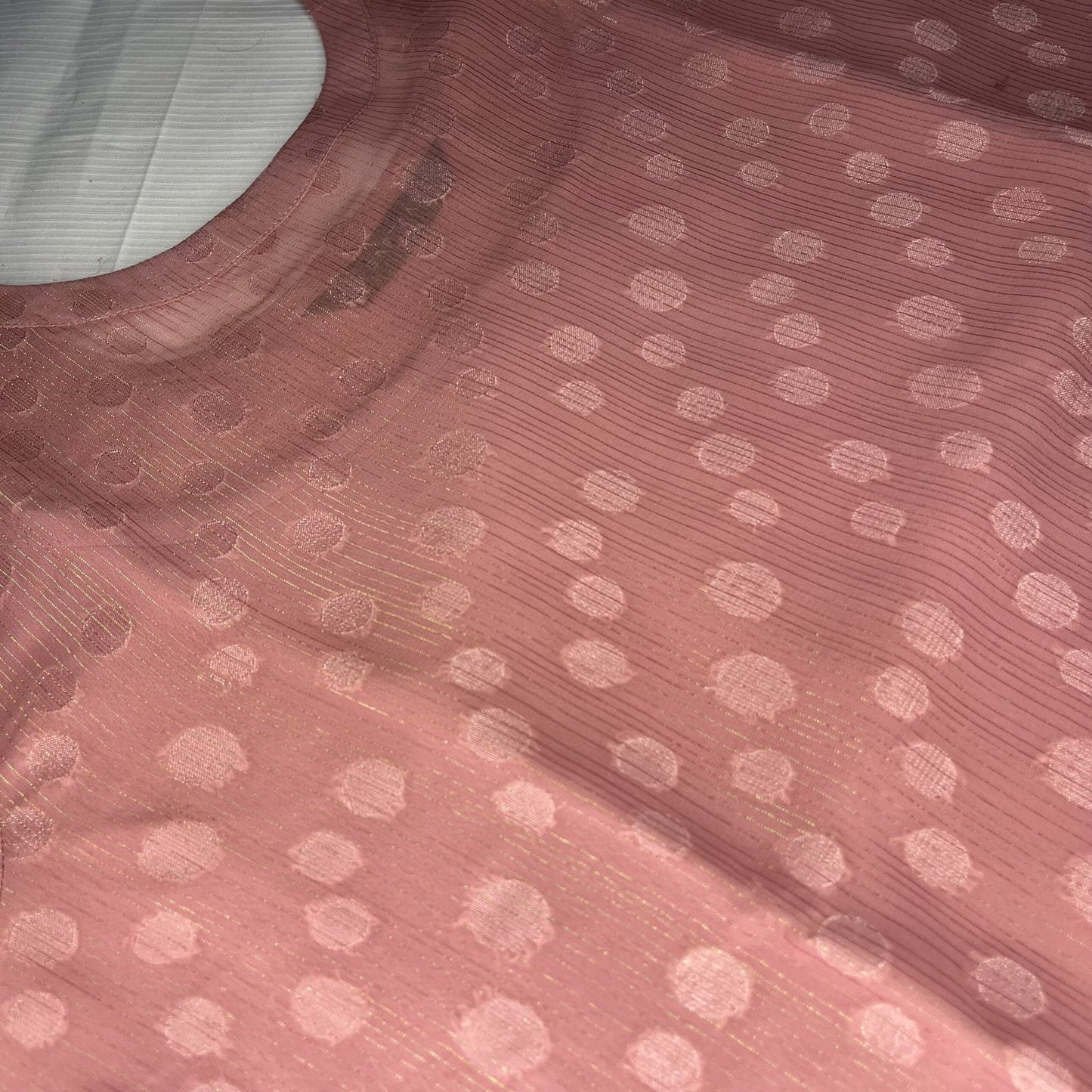 Peach Shimmer Full-sleeve Kurti