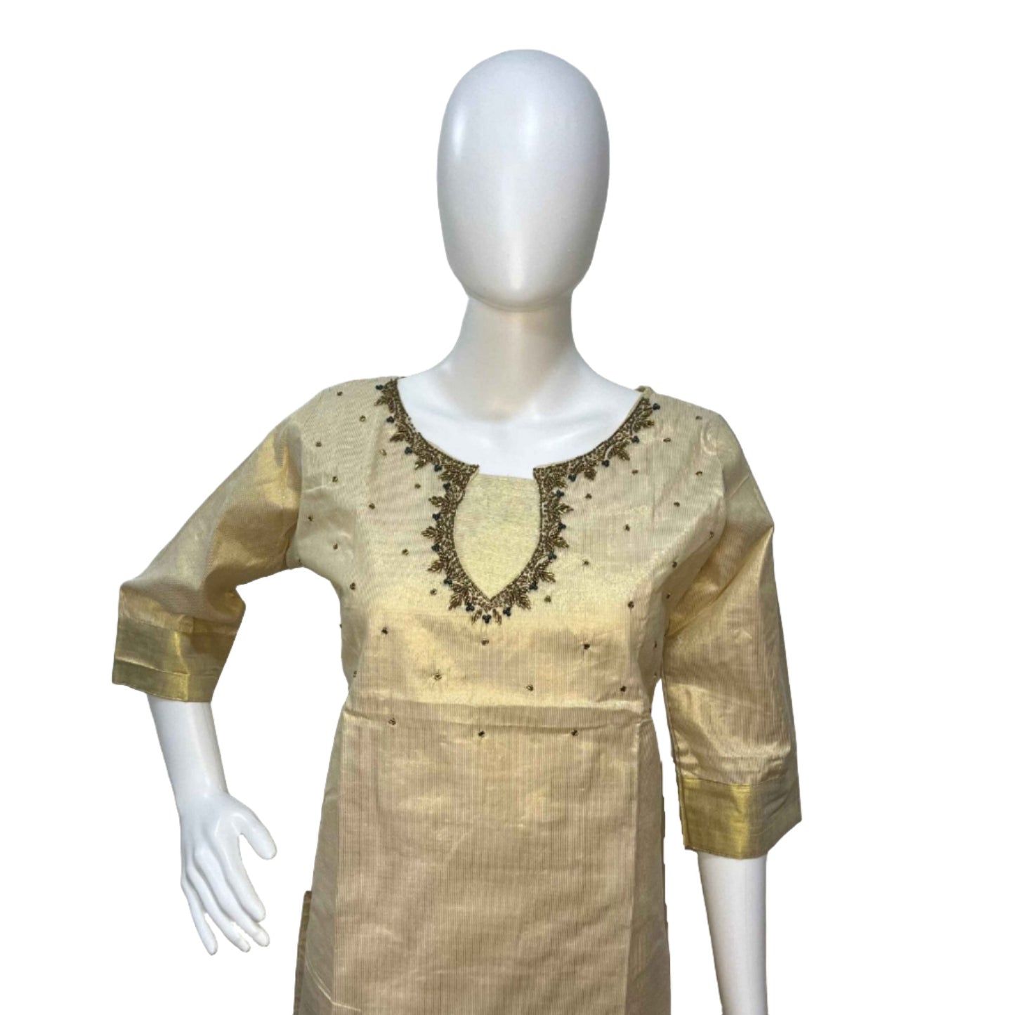 Tissue Handwork Kurti
