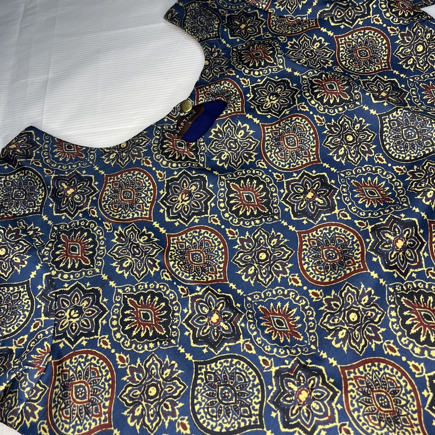 Blue Ajrakh Modal Silk Kurta
