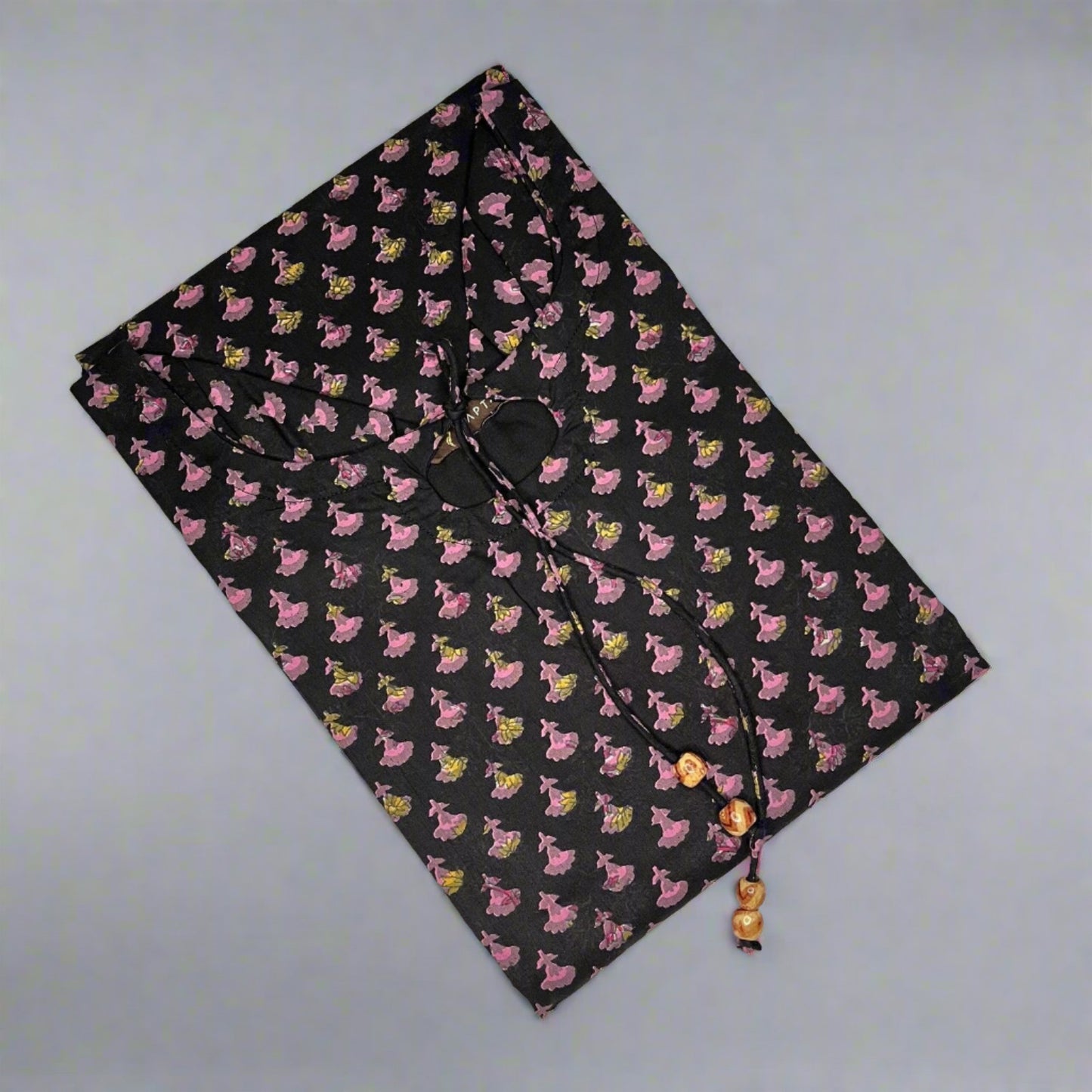 Women's Cotton Black With Pink Kurti
