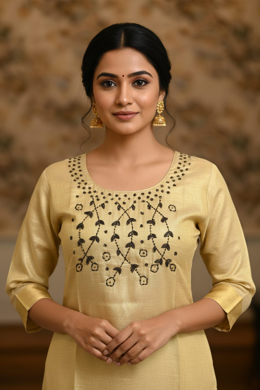 Golden Kurti - Pose 4