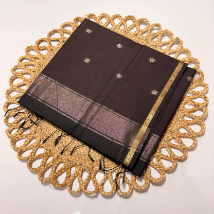 Women's Elegant Maheshwari Cotton Silk Saree with Traditional Woven Patterns | Lightweight Festive & Office Wear