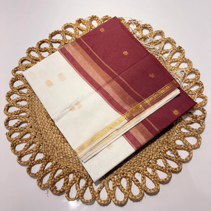 Women's Elegant Maheshwari Cotton Silk Saree with Traditional Woven Patterns | Lightweight Festive & Office Wear