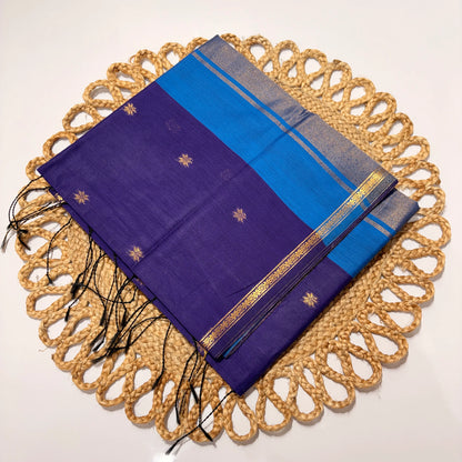 Women's Elegant Maheshwari Cotton Silk Saree with Traditional Woven Patterns | Lightweight Festive & Office Wear