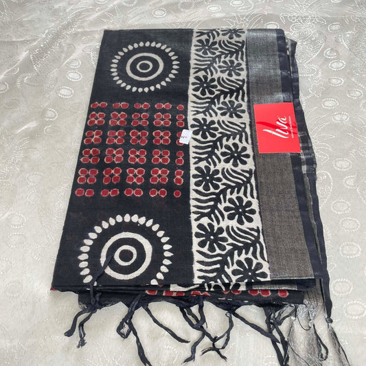 Liva Liva Art Linen Black Bagru/Dabu print