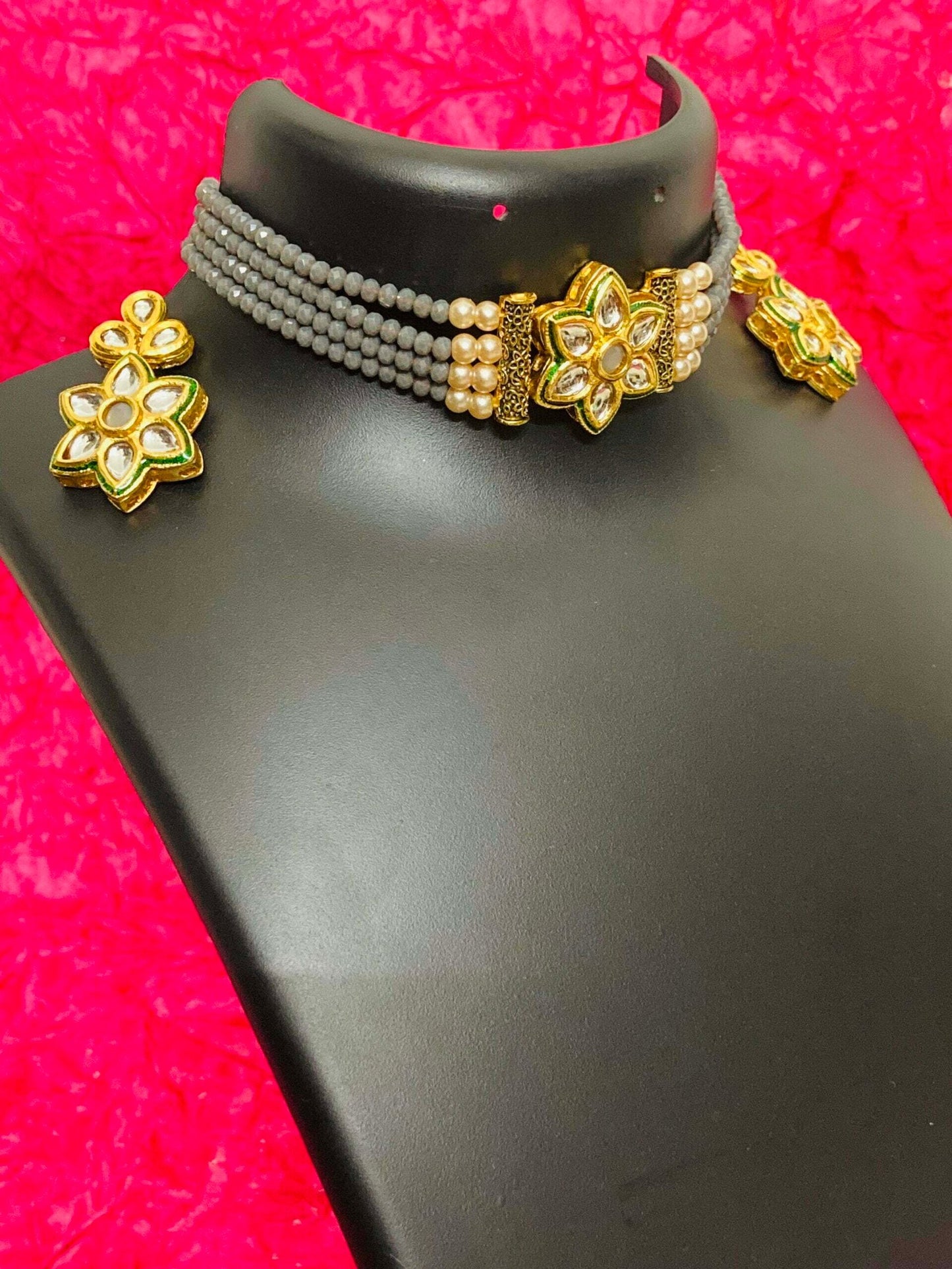 Ethnic Beaded Stylish Designer Party wear Necklace Set
