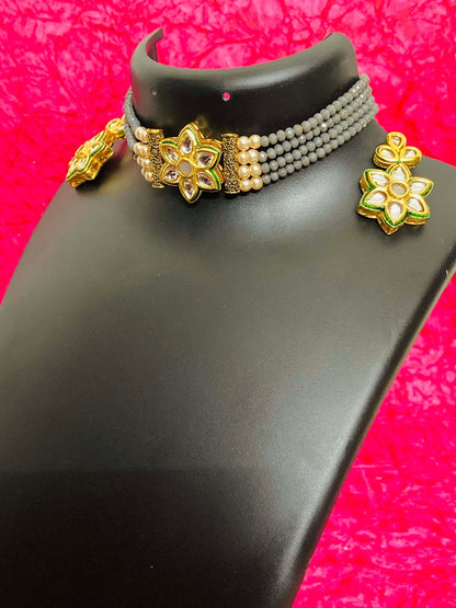 Ethnic Beaded Stylish Designer Party wear Necklace Set