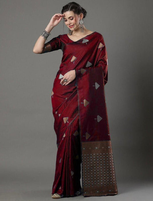 Woven Saree With Unstitched Blouse