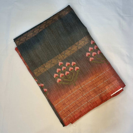 Embroidered Bhagalpuri fancy Saree