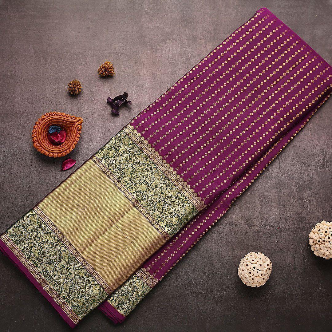 Women's Banarasi Soft Lichi Silk Kanjivaram Style Designer Bridal Saree With Blouse Piece