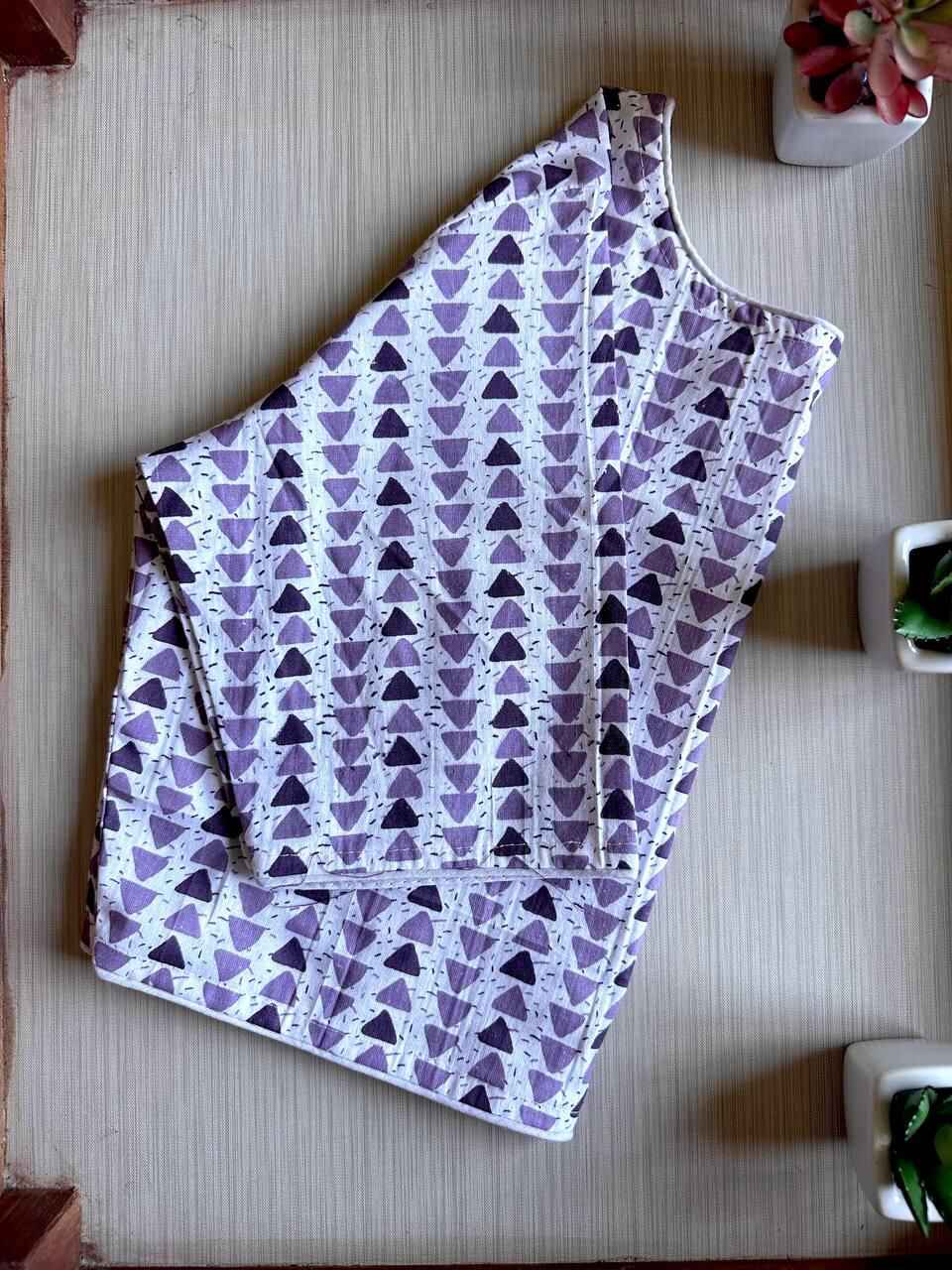 Pure Ajrakh Non-Padded Cotton Readymade Geometric Print Blouse