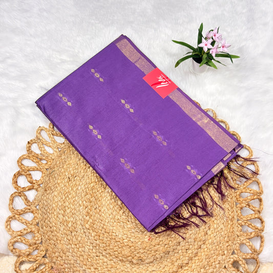 Women's Jari Buty Saree with Blouse Piece | Liva Certified | Woven Jari Lines & Buti Motifs