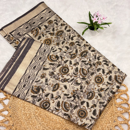 Decorative fabric with intricate patterns on a textured surface