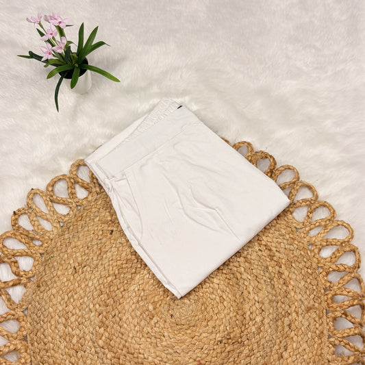 Women’s White Cotton Straight Pant – Everyday Comfort & Versatile Fit
