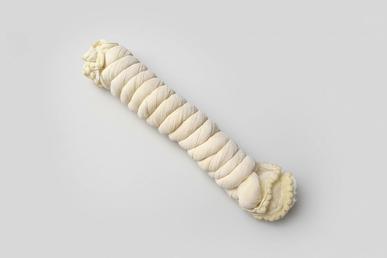 Off White cotton rope on a white background