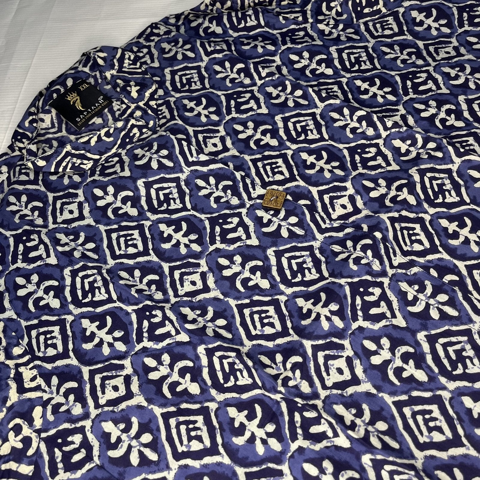 Women's Blue Non-slit Cotton Kurti