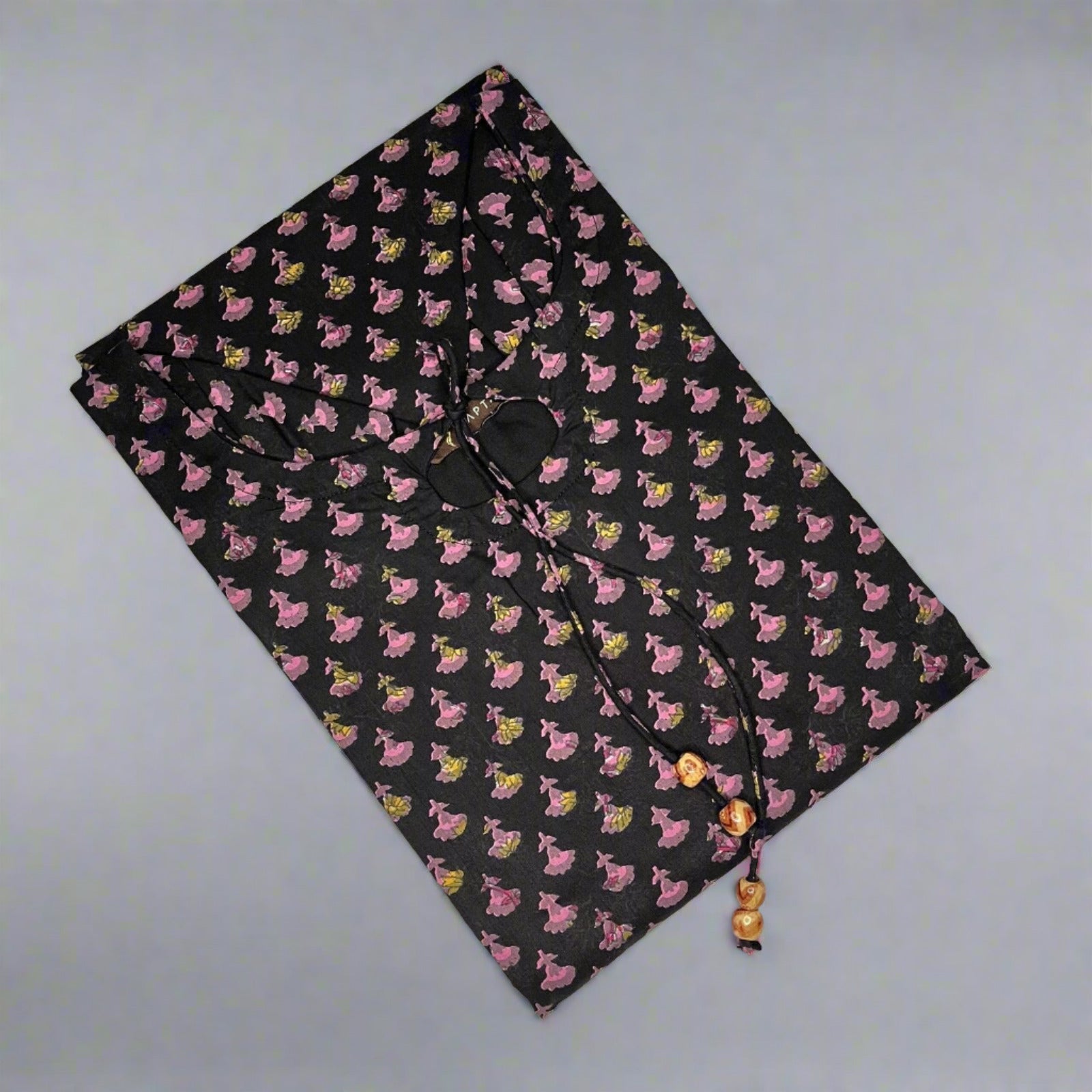 Women's Cotton Black With Pink Kurti