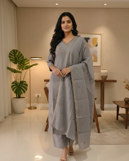 Grey Suit - Modern Home Pose 1