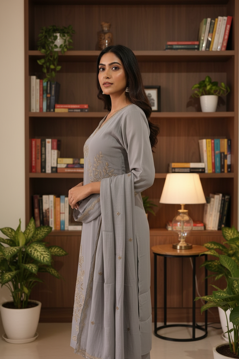 Grey Suit - Modern Home Pose 3