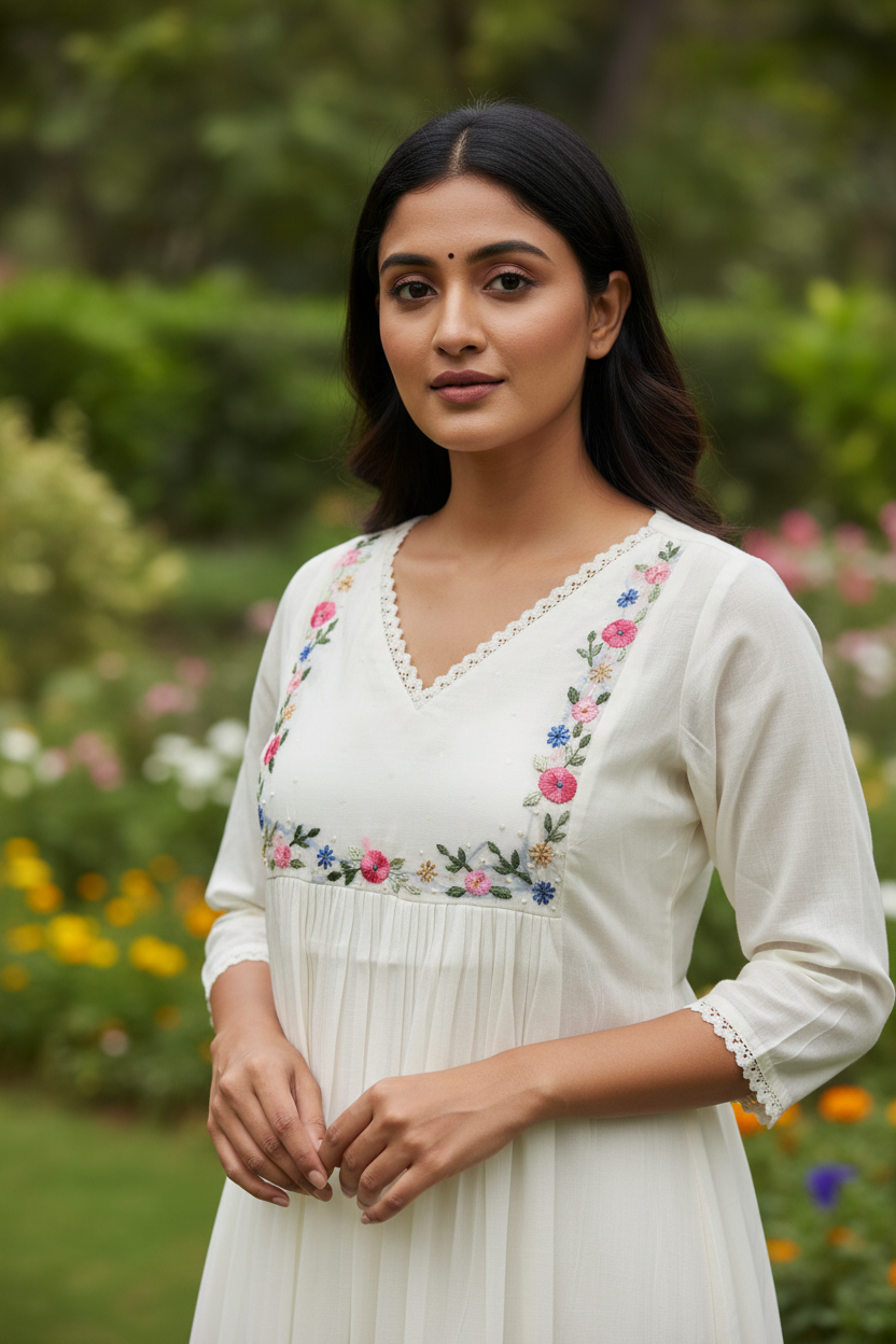 Off-White Kurti - Detail Shot