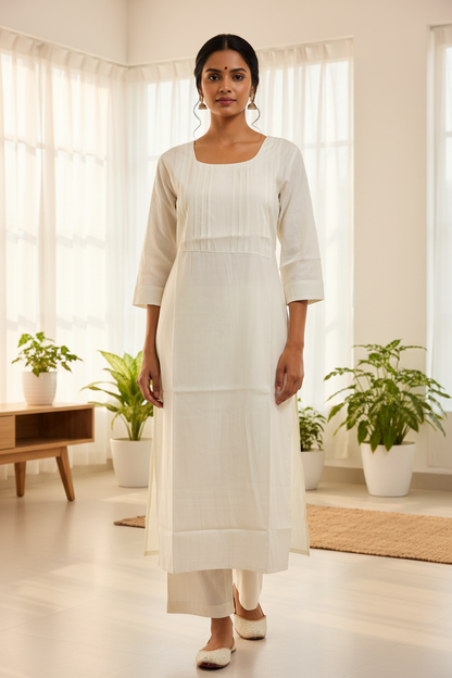 Off-White Kurti - Living Room Front