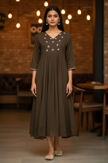 Pose 1 – Front Facing, Café Background