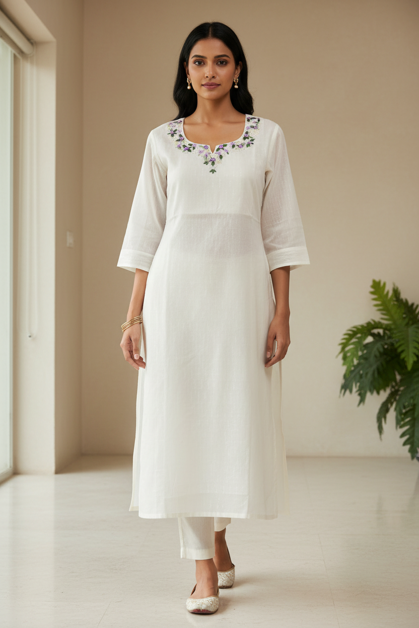 Purple Kurti - Front Pose