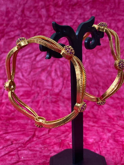 Kemp Jewellery Matte Gold Polish Bangles