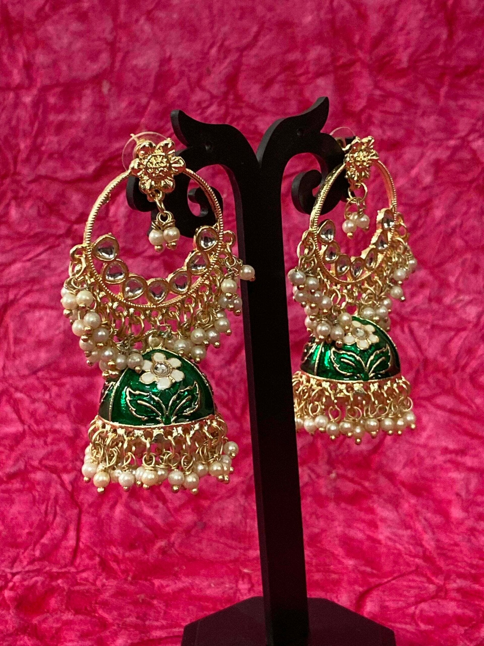 Beautiful Meenakari Designer Jhumka Earring