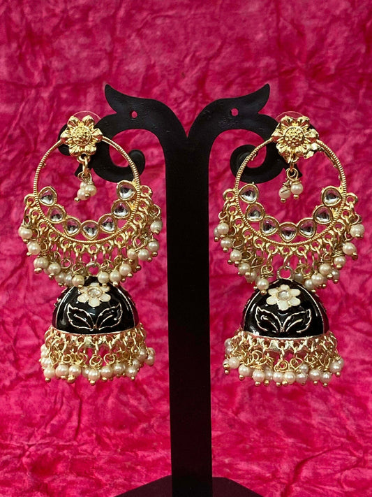 Beautiful Meenakari Designer Jhumka Earrings