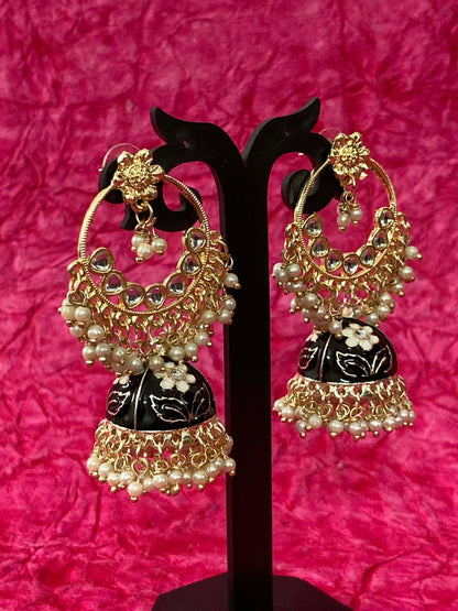 Beautiful Meenakari Designer Jhumka Earrings