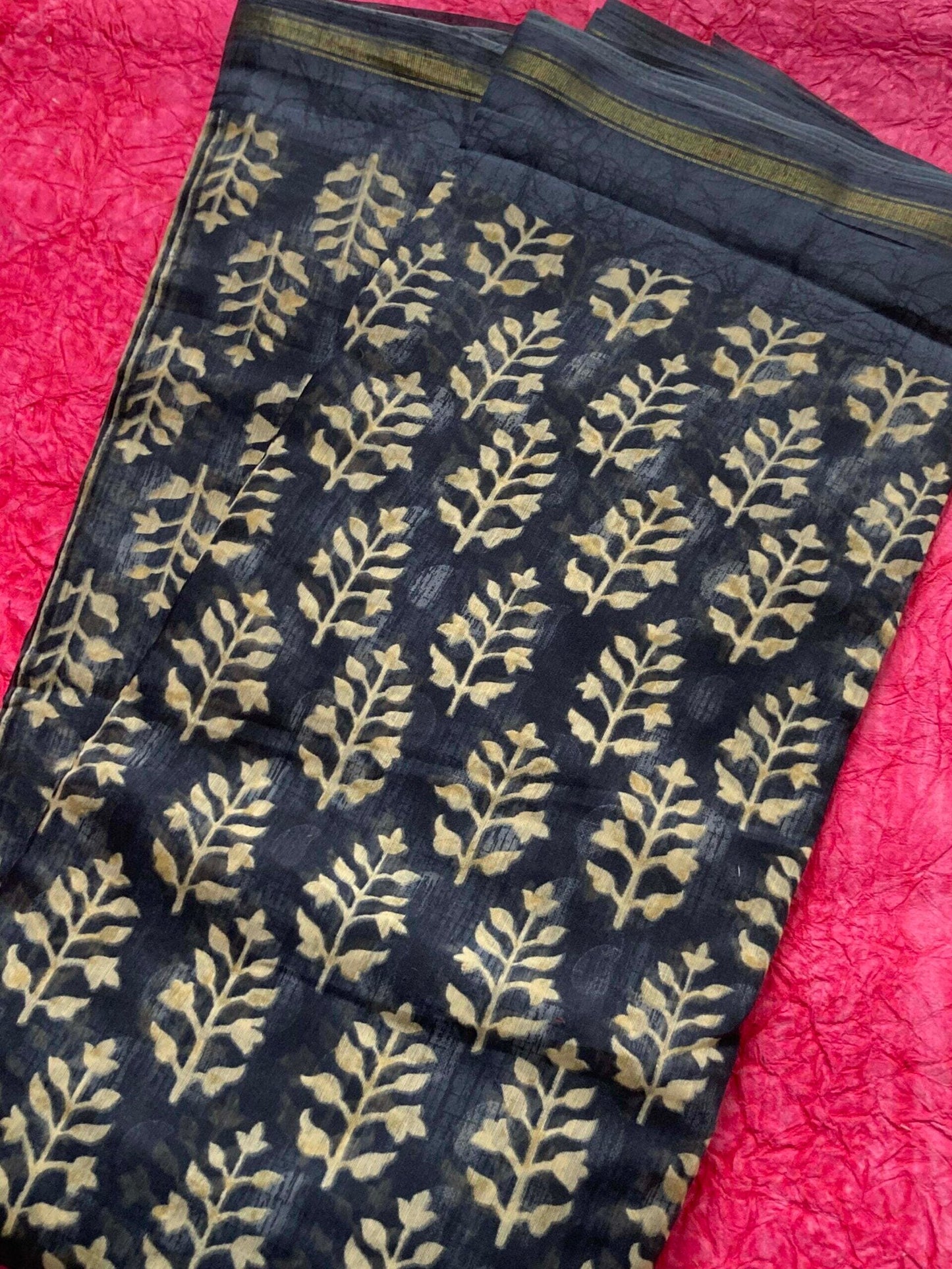 Linen Satin Printed Saree