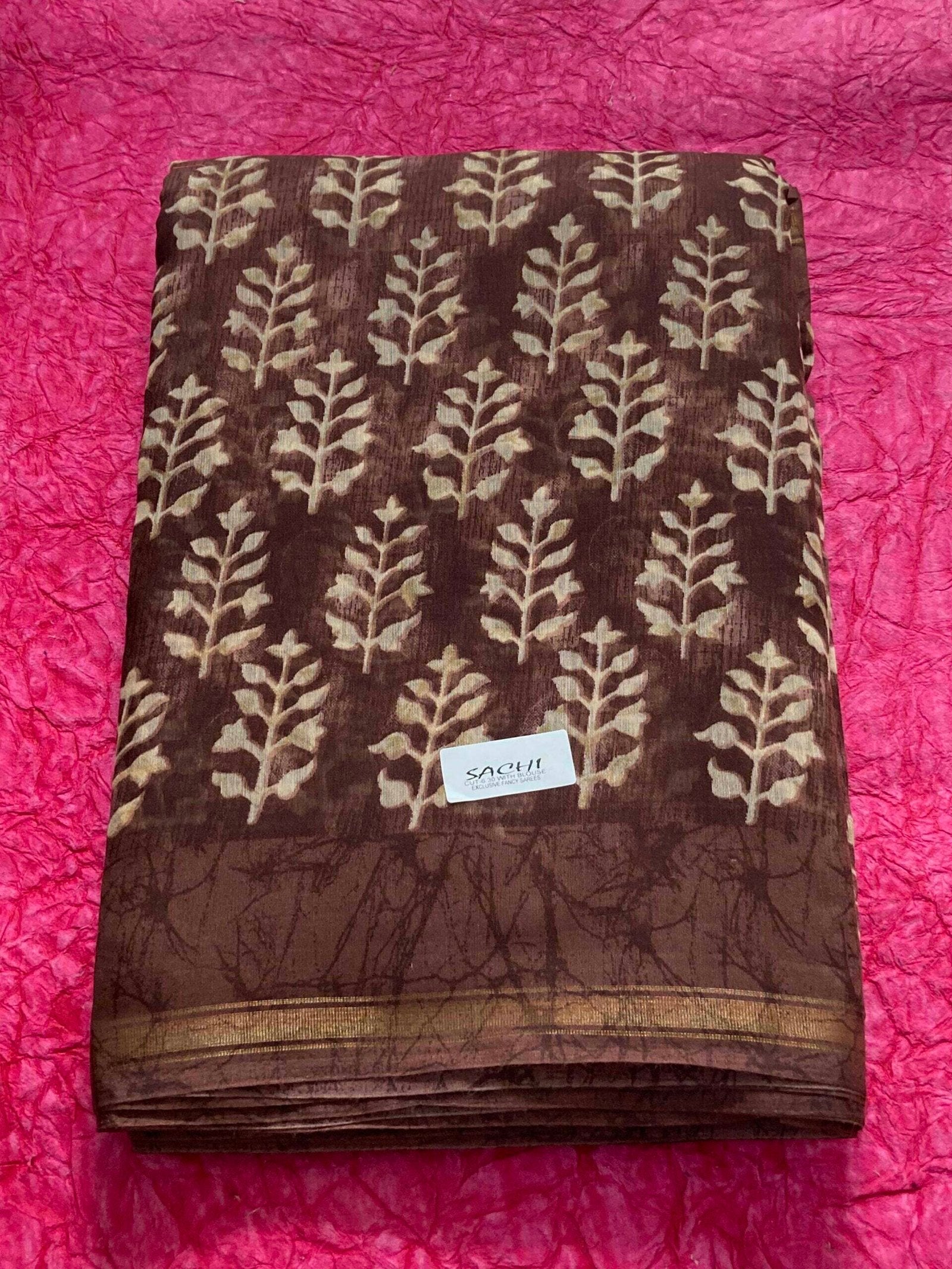 Linen Satin Printed Saree